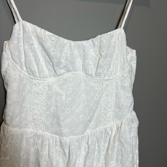 Alter’d State White Eyelet Cotton Short Sundress Size Large - Picture 2 of 8